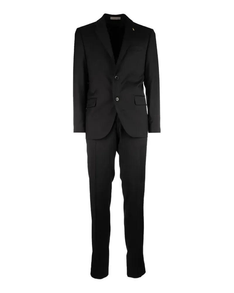 Corneliani single-breasted notch-lapel suit - Schwarz Schwarz