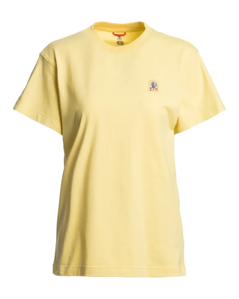 Parajumpers T-Shirt mit Logo-Patch - Gelb Gelb
