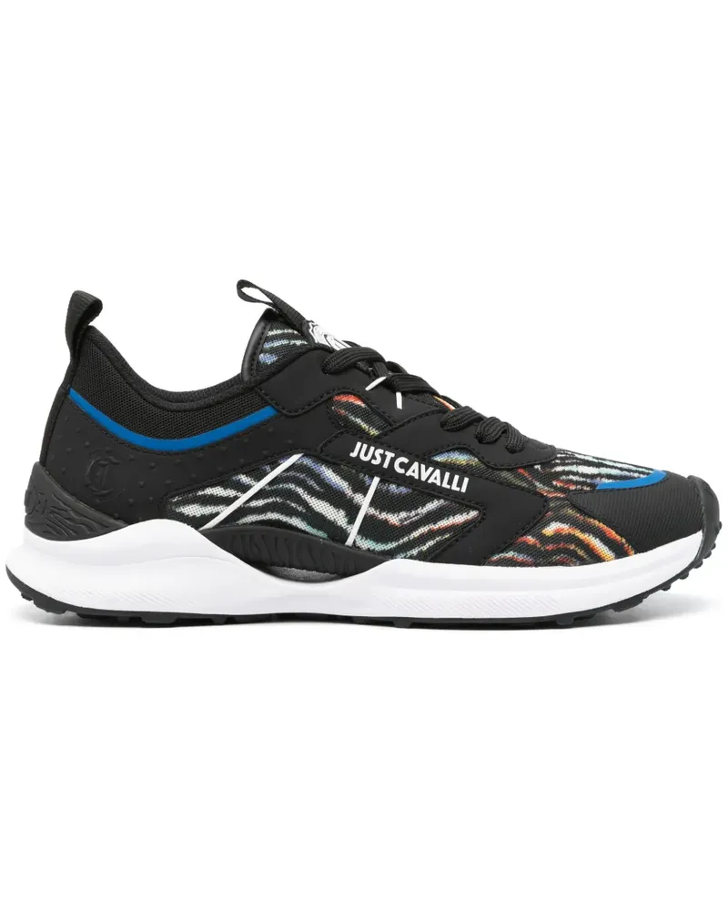 Just Cavalli Lauf-Sneakers mit Tiger-Print - Schwarz Schwarz