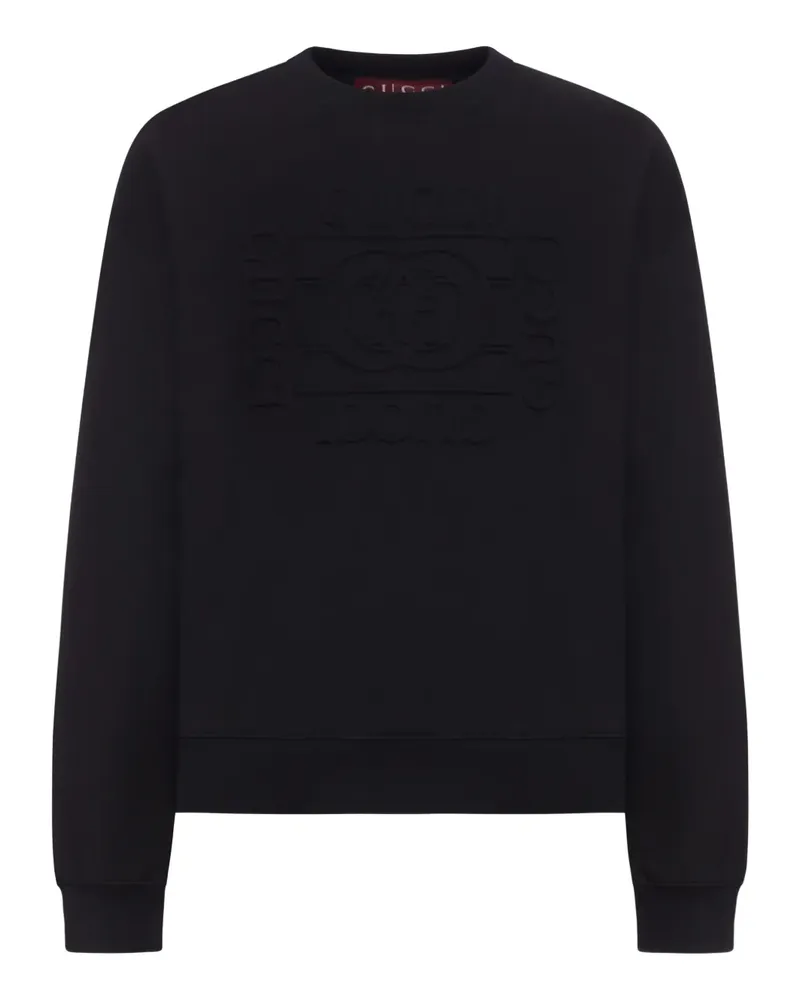 Gucci embossed logo sweatshirt - Schwarz Schwarz