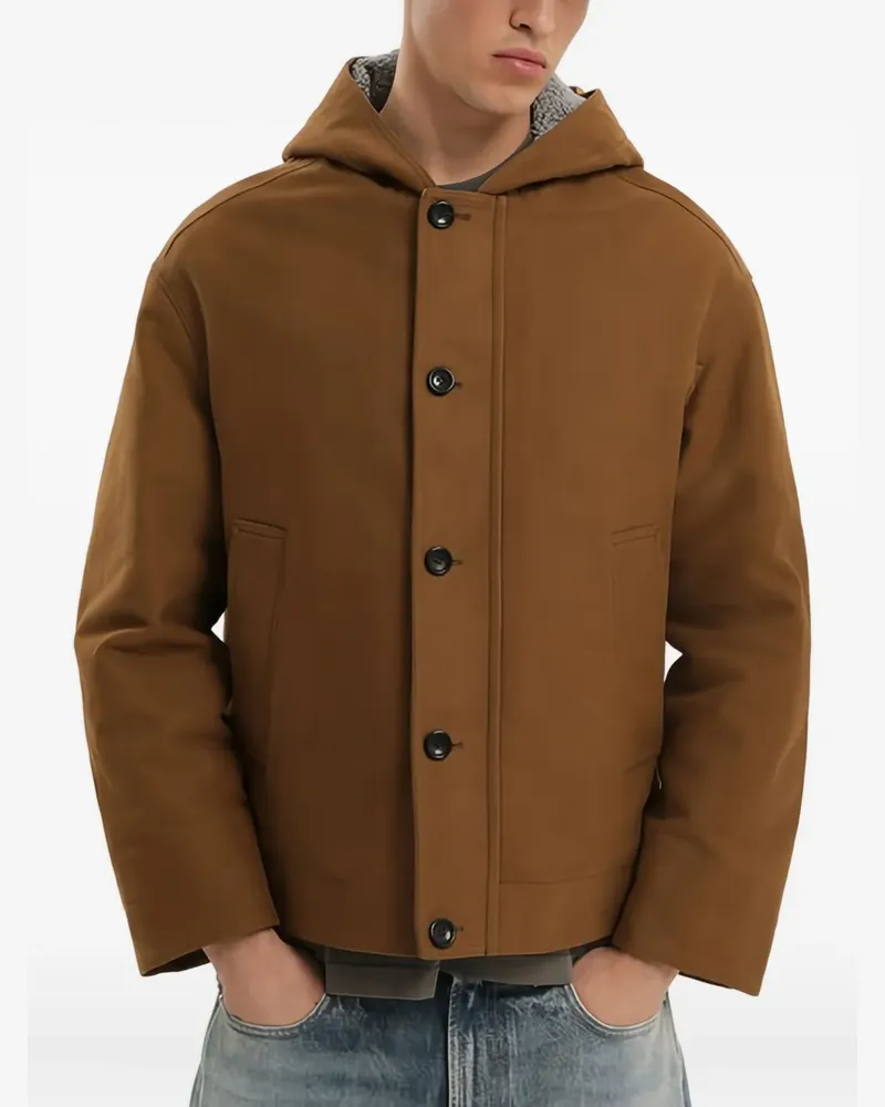 1989 STUDIO Cropped-Jacke mit Kapuze - Braun Braun