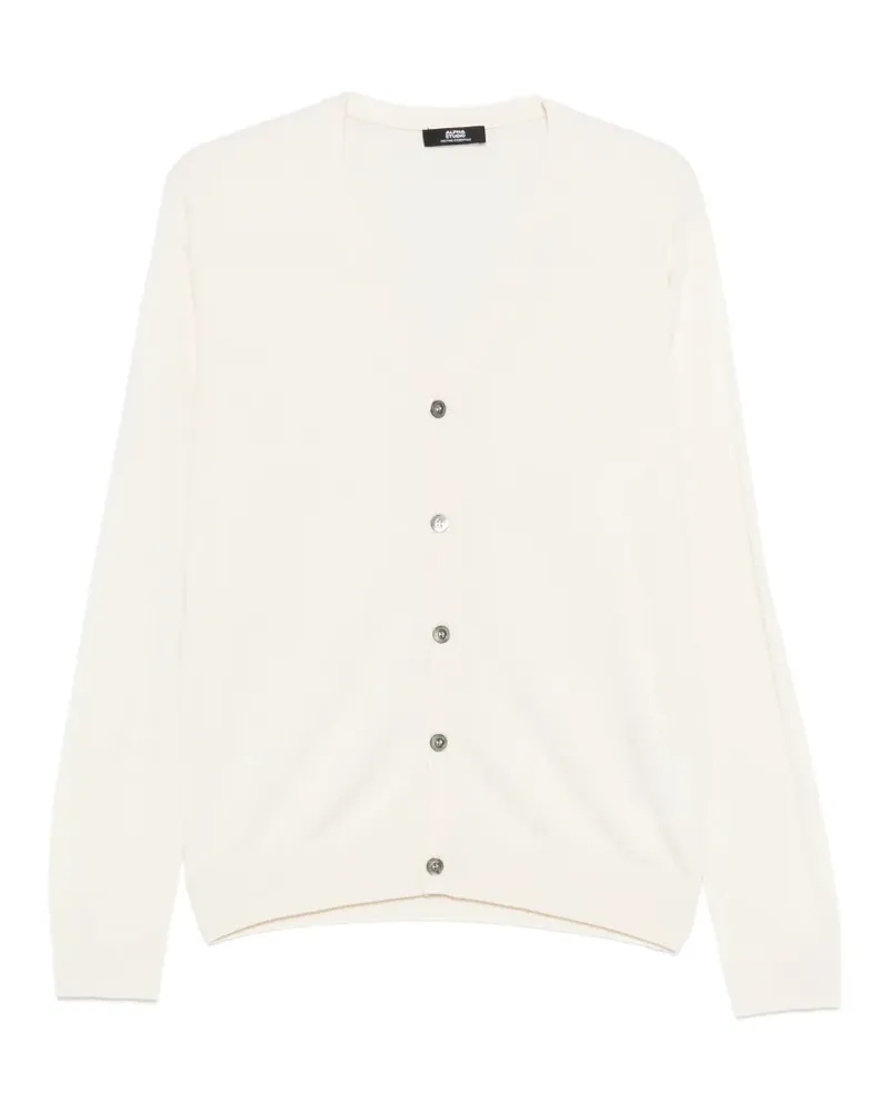Alpha Studio button V-neck cardigan - Nude Nude