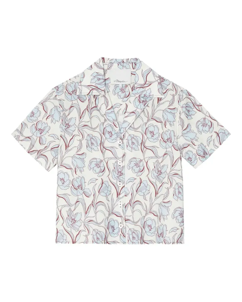 3.1 phillip lim floral buttoned shirt - Nude Nude