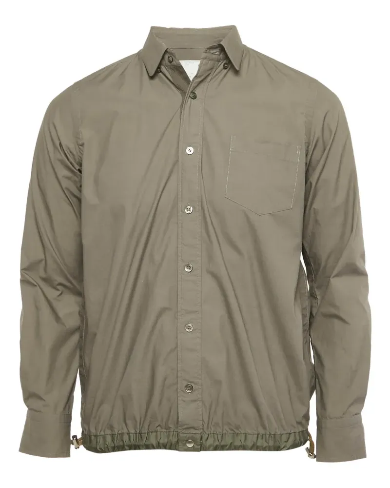 Sacai Hemdjacke mit Kordelzug - Grau Grau