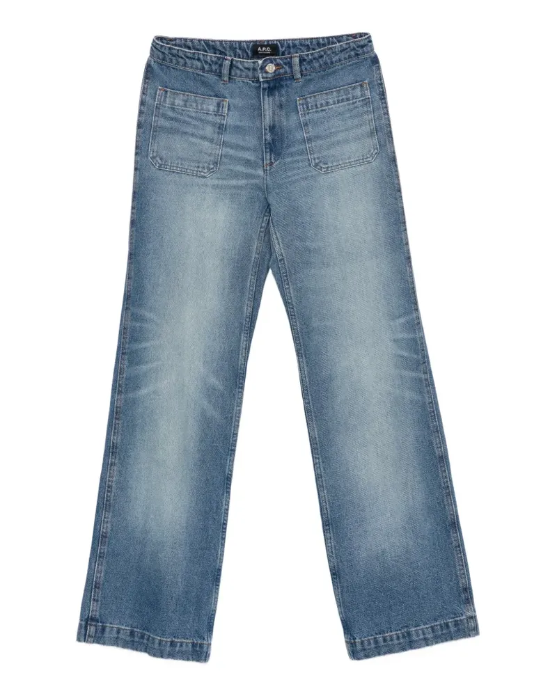 A.P.C. Jeans mit weitem Bein - Blau Blau