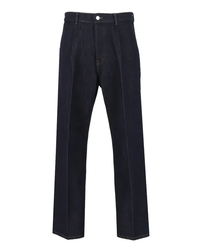 nine:inthe:morning pleated straight-leg jeans - Blau Blau