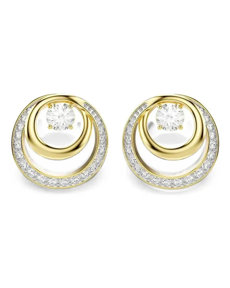 Swarovski Hyperbola crystal-embellished circular earrings - Gold Gold