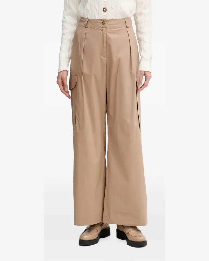 Blauer Caryll pleated cargo palazzo pants - Nude Nude