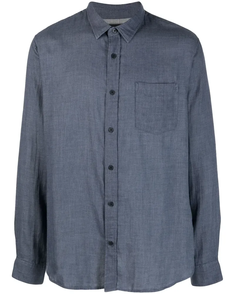 Vince Hemd mit Eton-Kragen - Blau Blau