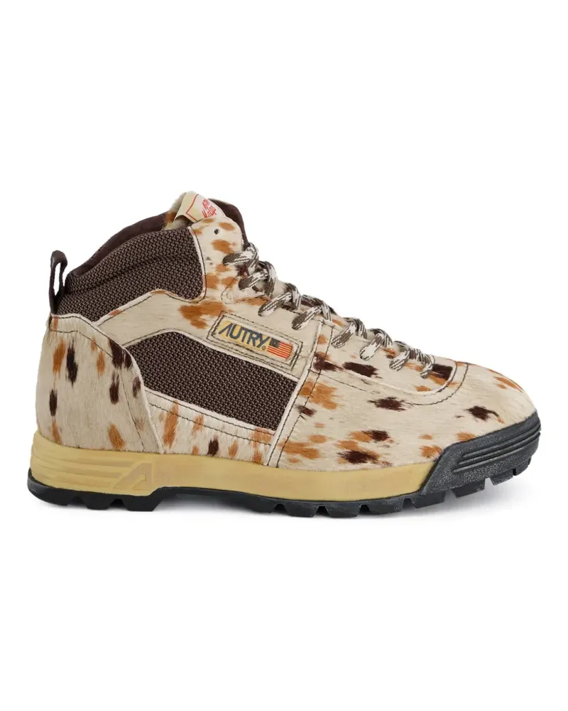 AUTRY Malga cow-print boots - Nude Nude