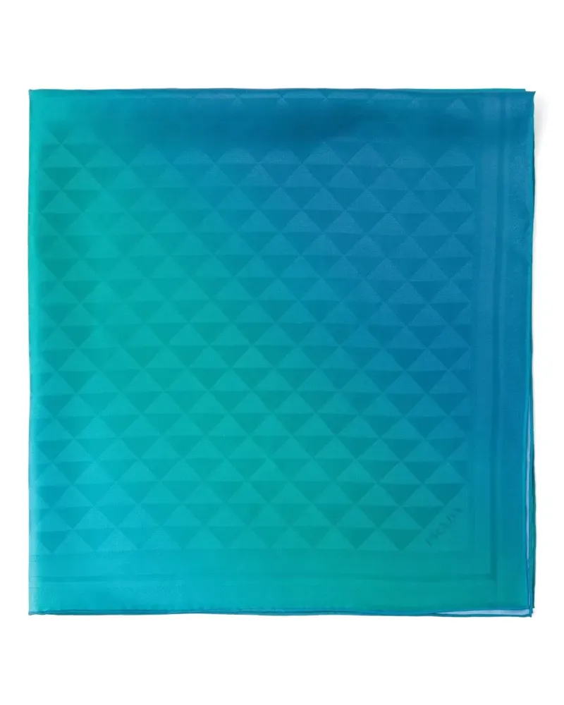 Prada Seidenschal mit Print - Blau Blau