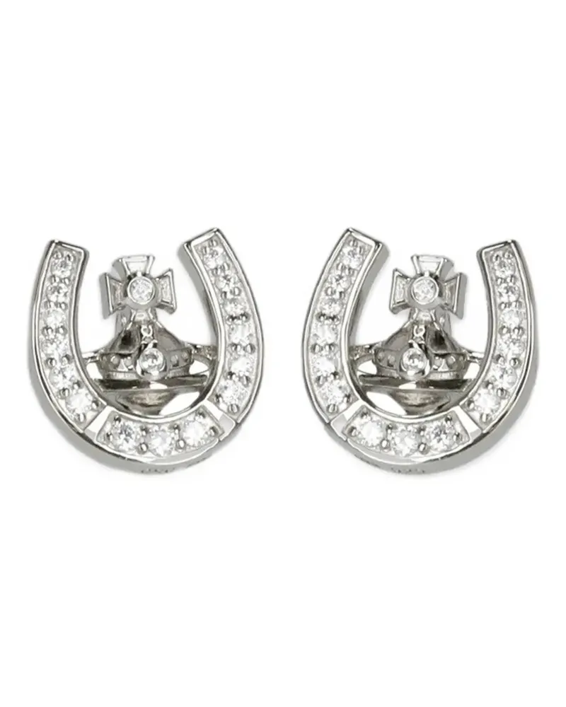 Vivienne Westwood horseshoe embellished earrings - Silber Silber