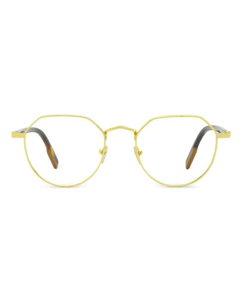 Ermenegildo Zegna geometric lens glasses - Gold Gold