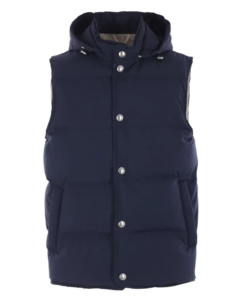 Eleventy hooded buttoned gilet - Blau Blau