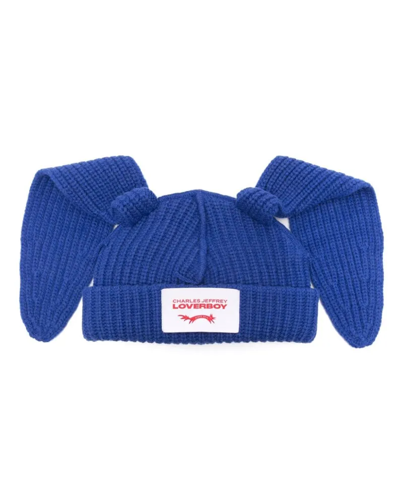 Charles Jeffrey Loverboy Beanie mit Hasenohren - Blau Blau