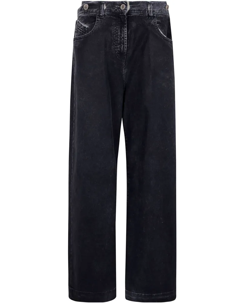 ATTICO Baggy-Jeans mit doppeltem Bund - Blau Blau