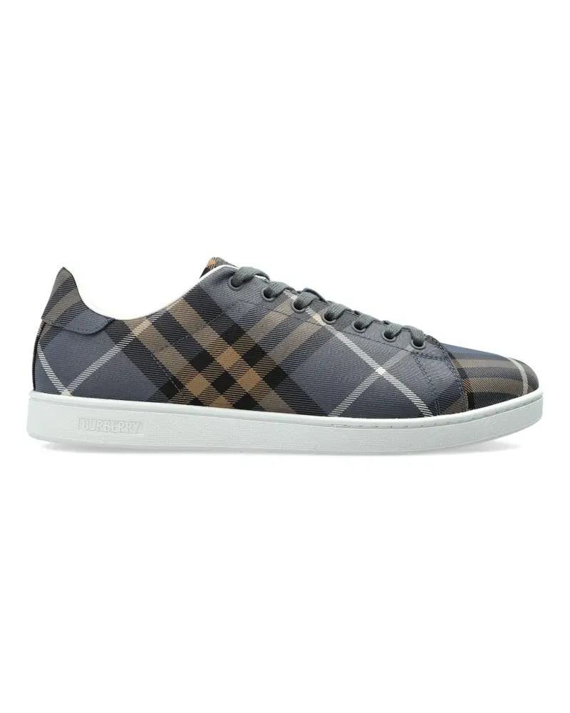 Burberry check-print lace-up sneakers - Blau Blau