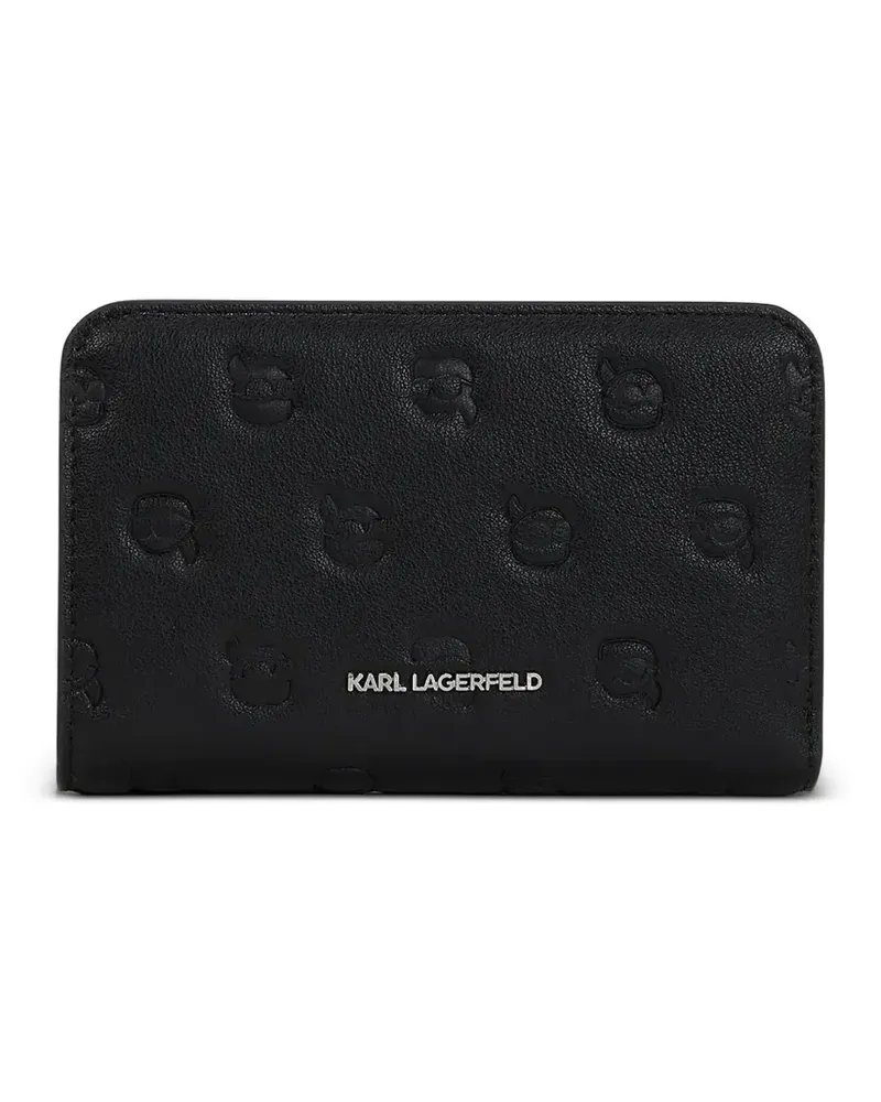 Karl Lagerfeld Ikon Monogram wallet - Schwarz Schwarz
