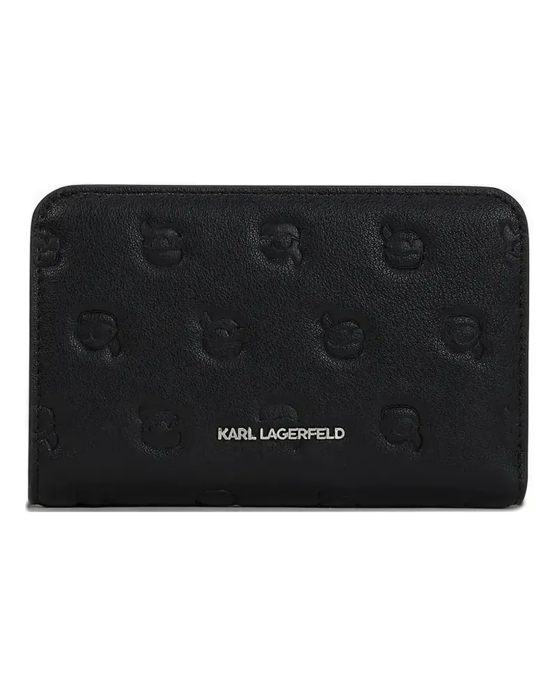 Karl Lagerfeld Ikon Monogram wallet - Schwarz Schwarz