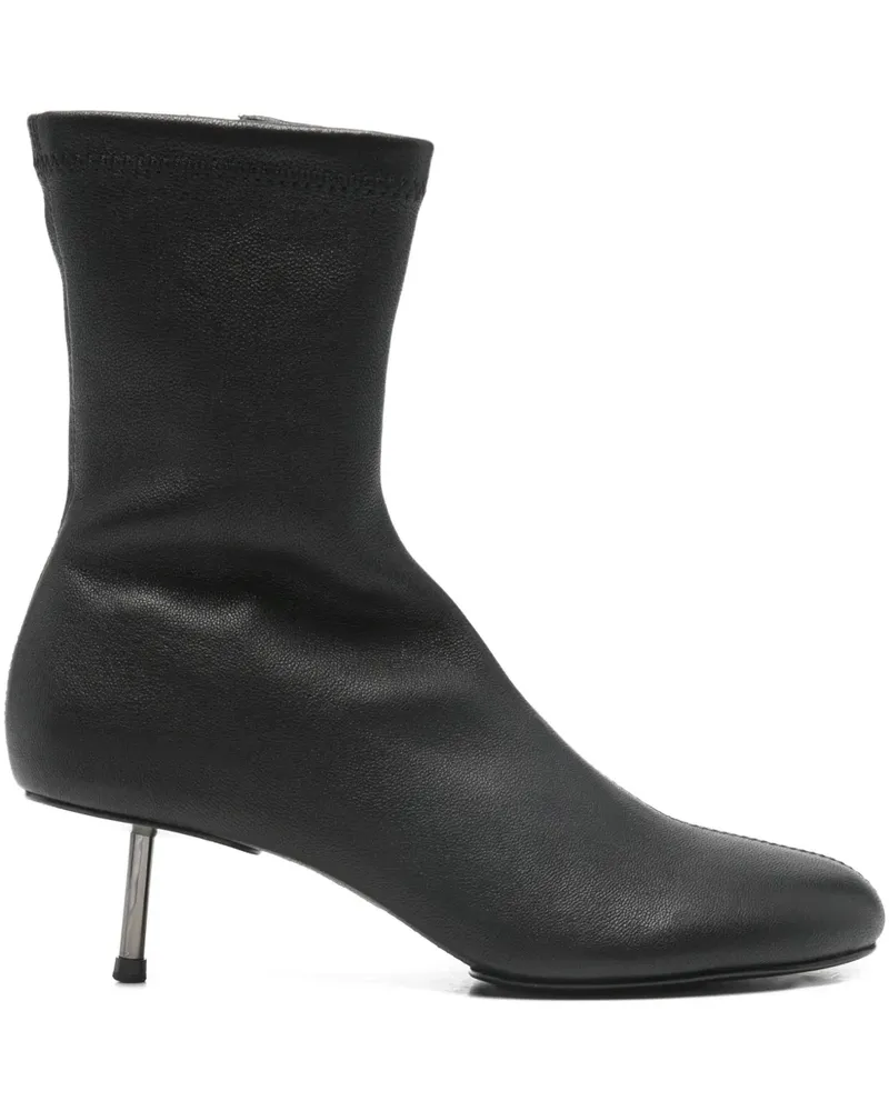 St. Agni leather heel boots - Schwarz Schwarz