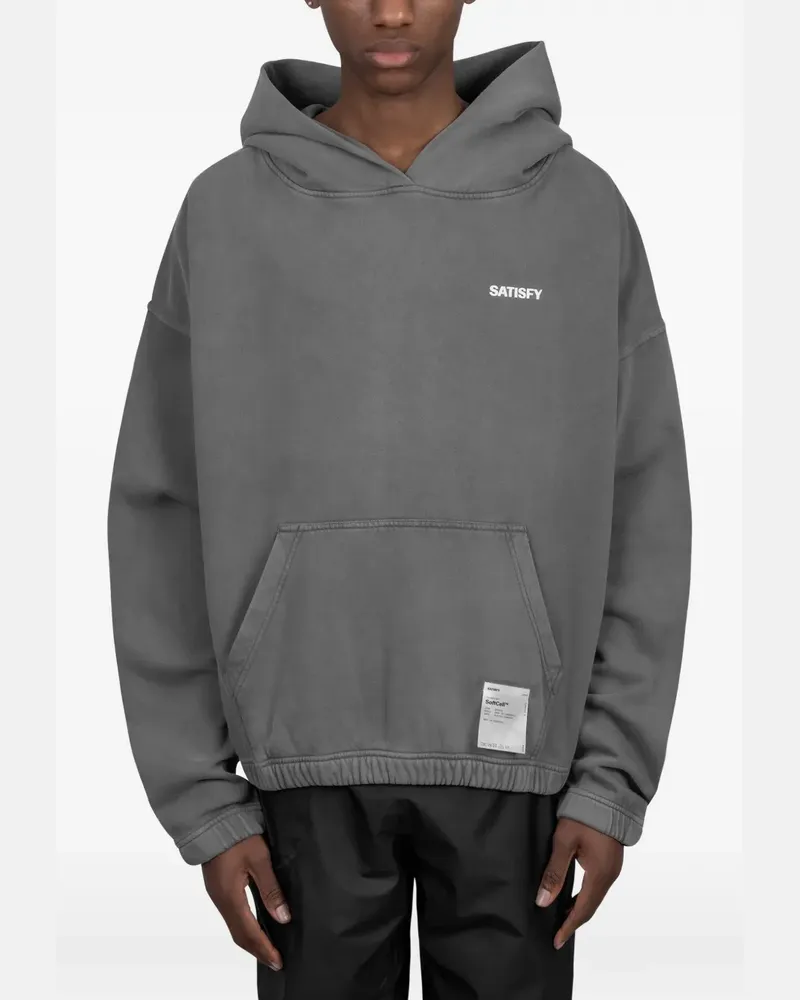 Satisfy Hoodie mit Logo-Print - Grau Grau