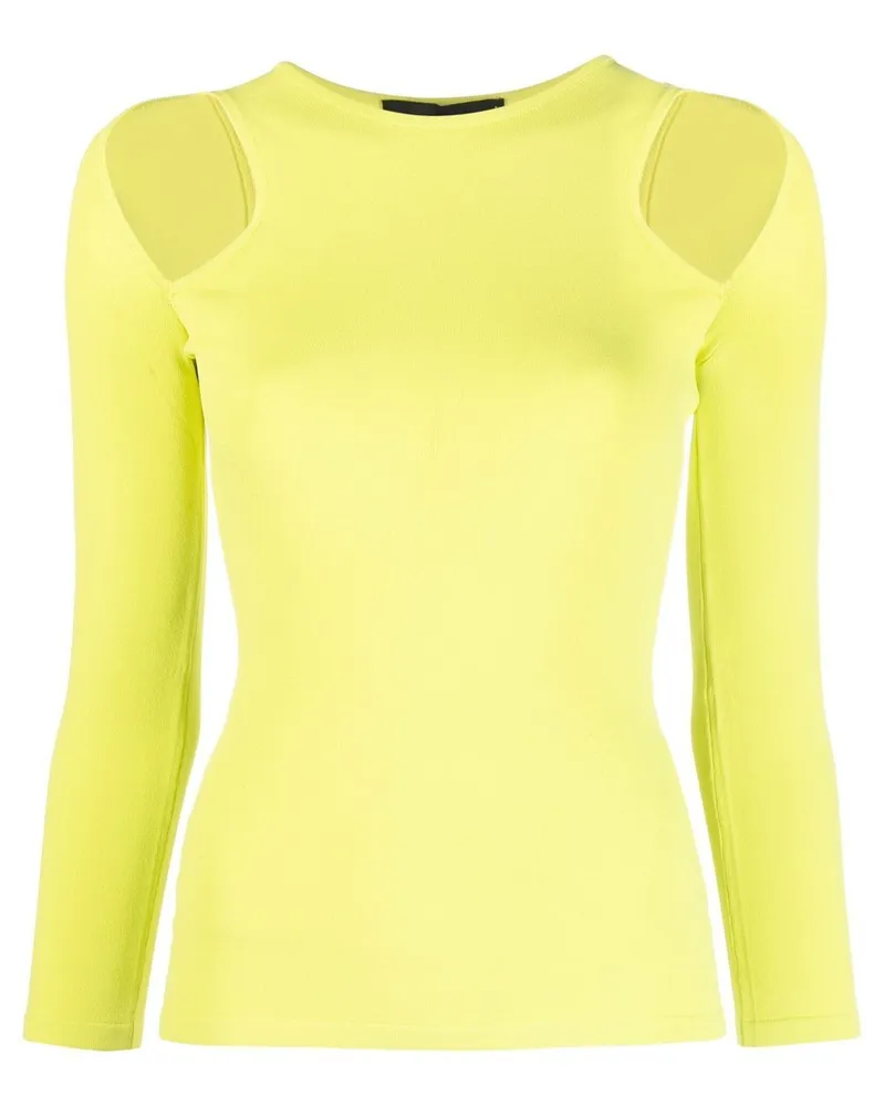 Dsquared2 Oberteil mit Cut-Outs - Gelb Gelb