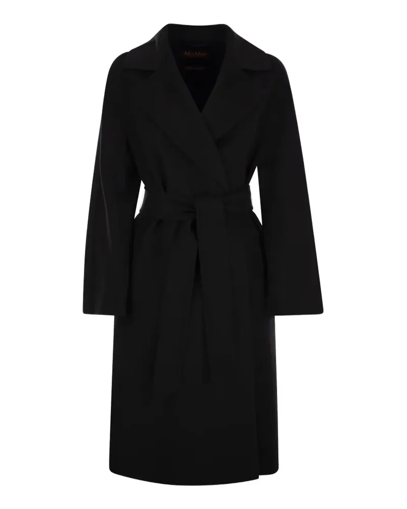 Max Mara Studio Wickelmantel mit Kimono-Ärmeln - Schwarz Schwarz
