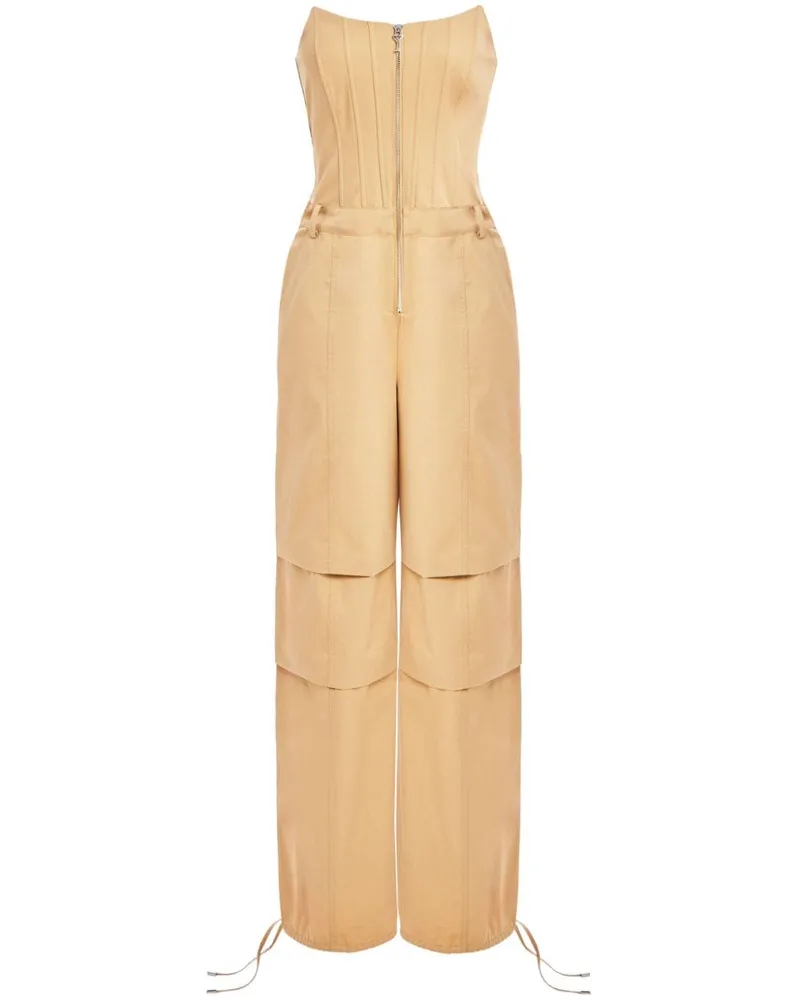 Retrofête Stana Jumpsuit im Bustier-Style - Nude Nude