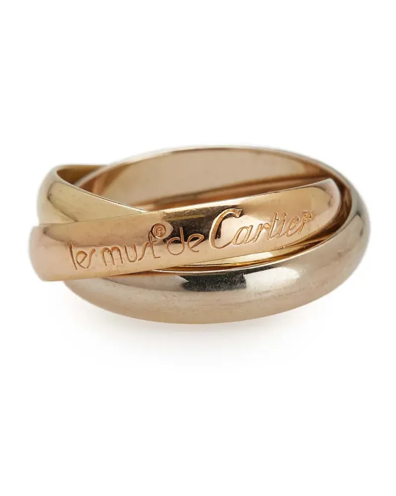 Cartier 1990-2015 dreifarbiger 18kt Classic Trinity Goldring - Rosa Rosa