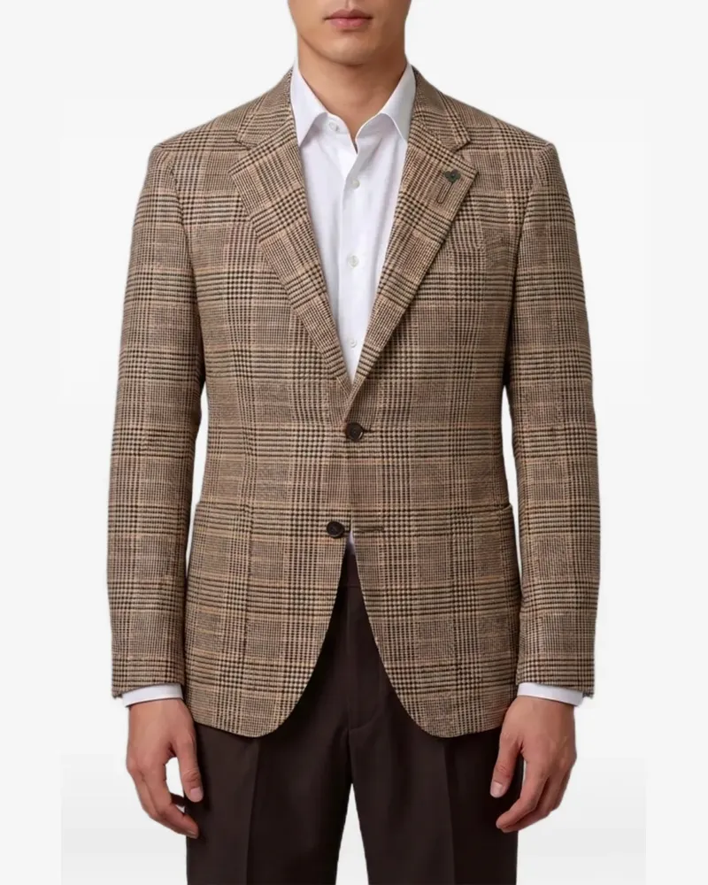 LARDINI Sakko mit Prince of Wales-Karo - Braun Braun
