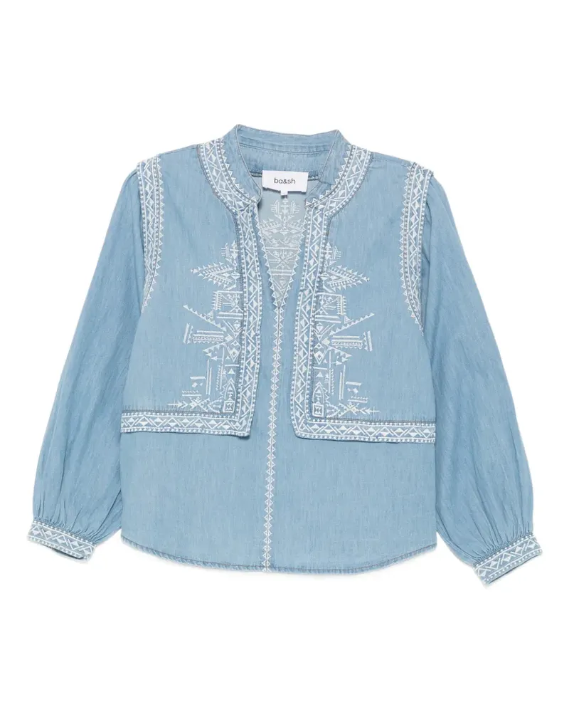ba&sh Bestickte Laura Bluse - Blau Blau