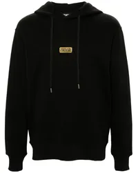 Versace Jeans Hoodie mit Logo-Schild Schwarz