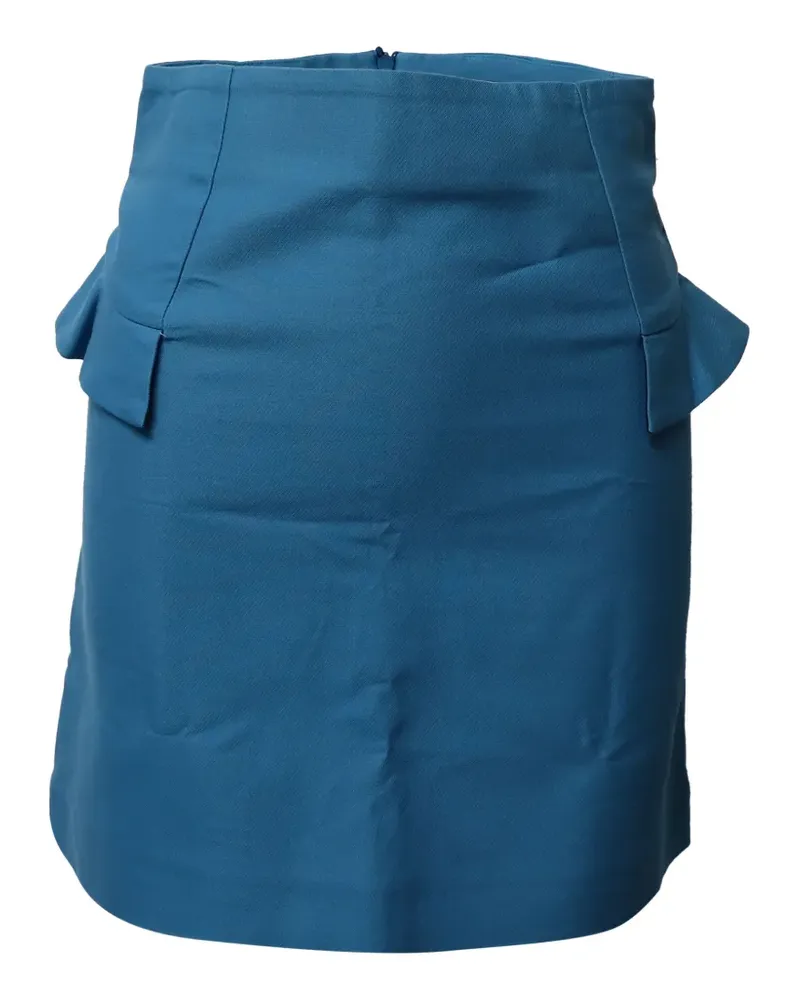 Sandro high-waisted flap-pocket mini skirt - Blau Blau