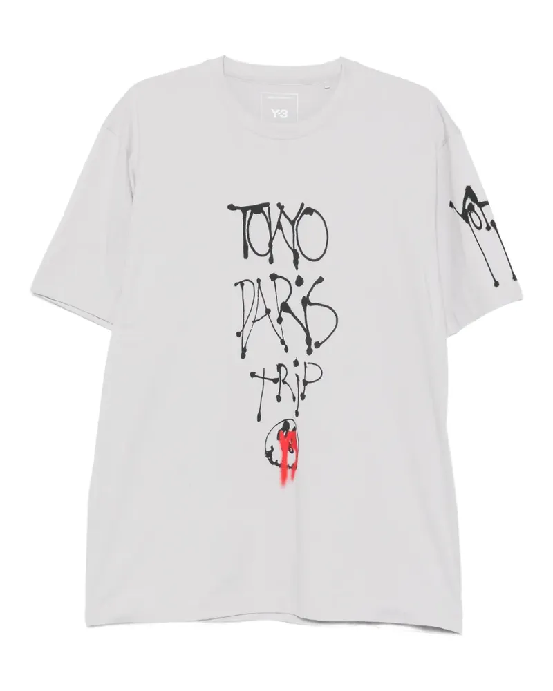 Y-3 T-Shirt mit rundem Ausschnitt - Grau Grau