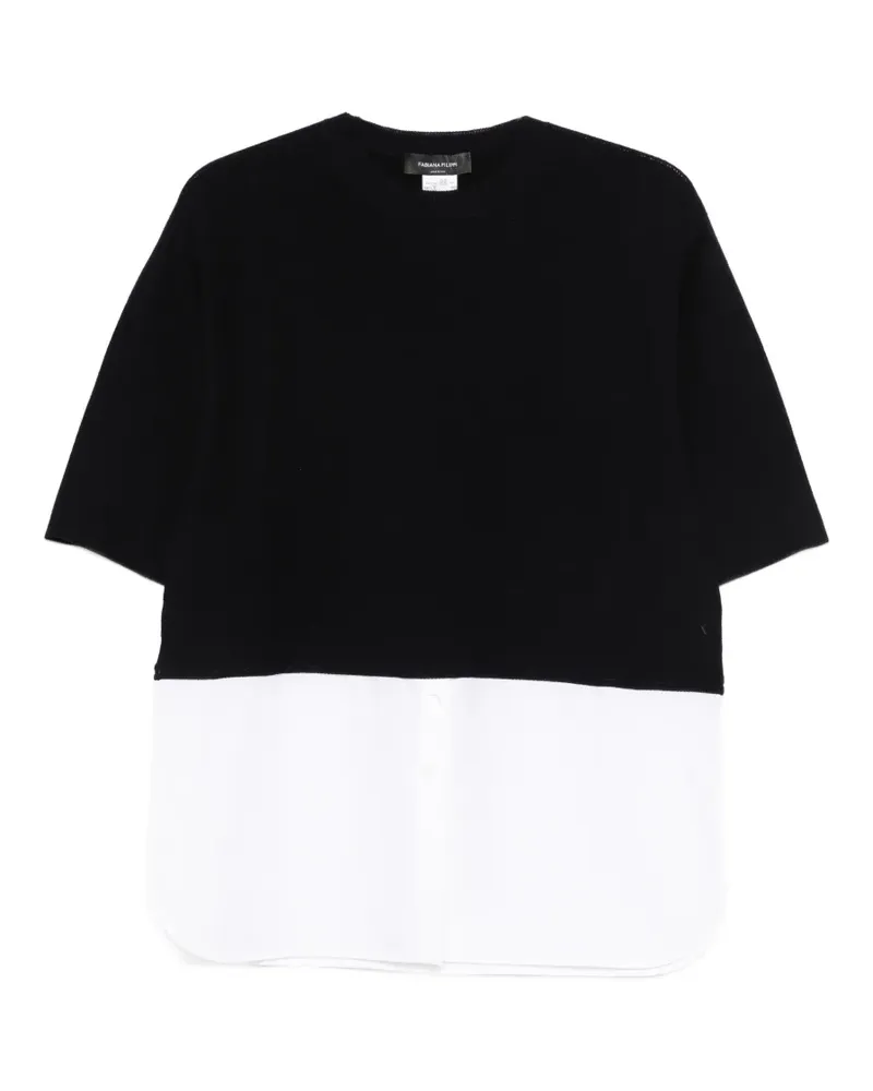 Fabiana Filippi two-tone top - Blau Blau