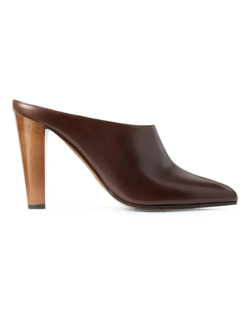 Ralph Lauren Ashtyn leather heeled mules - Braun Braun