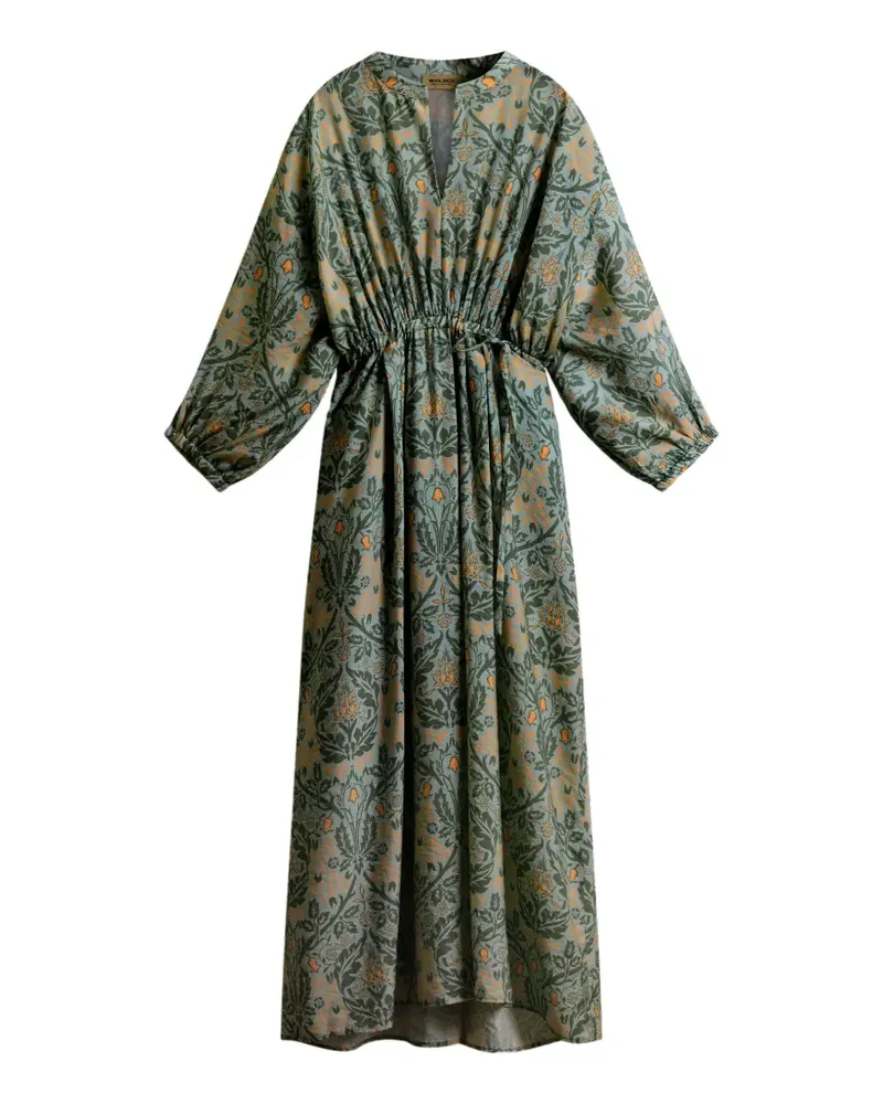 Woolrich elasticated floral midi dress - Grün Grün