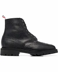 Thom Browne Schnürstiefel mit Budapestermuster Schwarz