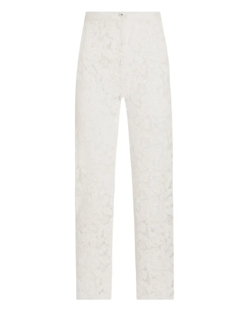 Dolce & Gabbana Hose mit Spitzendetail - Weiß Weiß