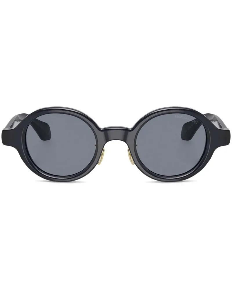 Giorgio Armani Sonnenbrille mit rundem Gestell - Blau Blau