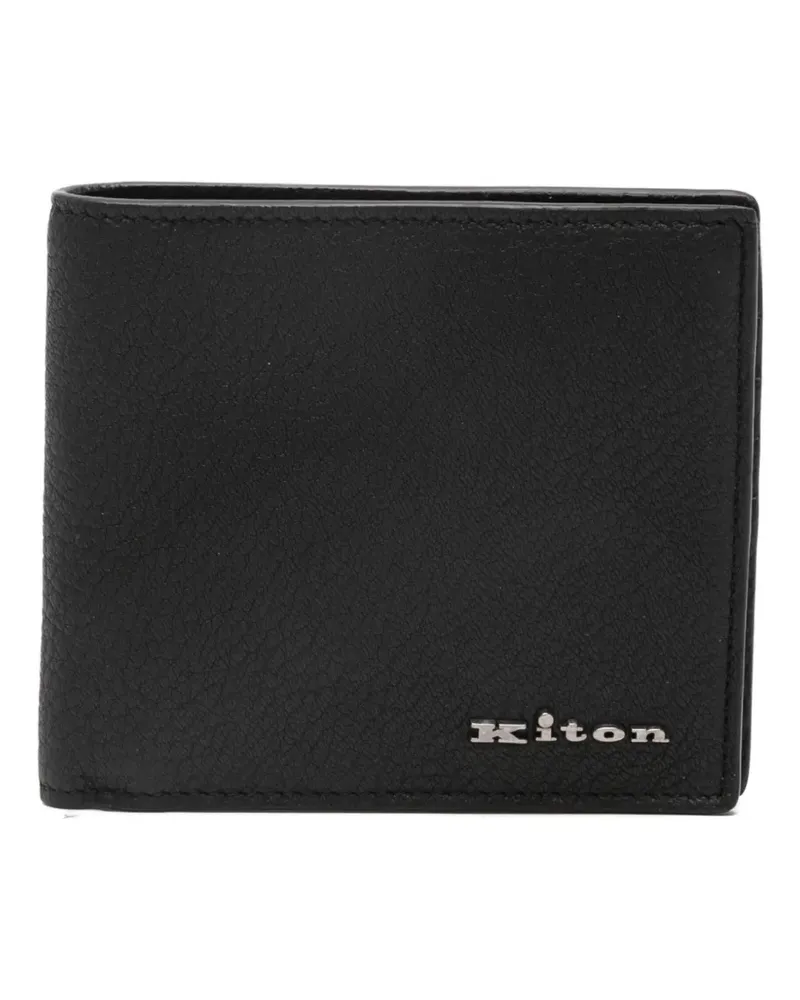 Kiton Portemonnaie mit Logo - Schwarz Schwarz