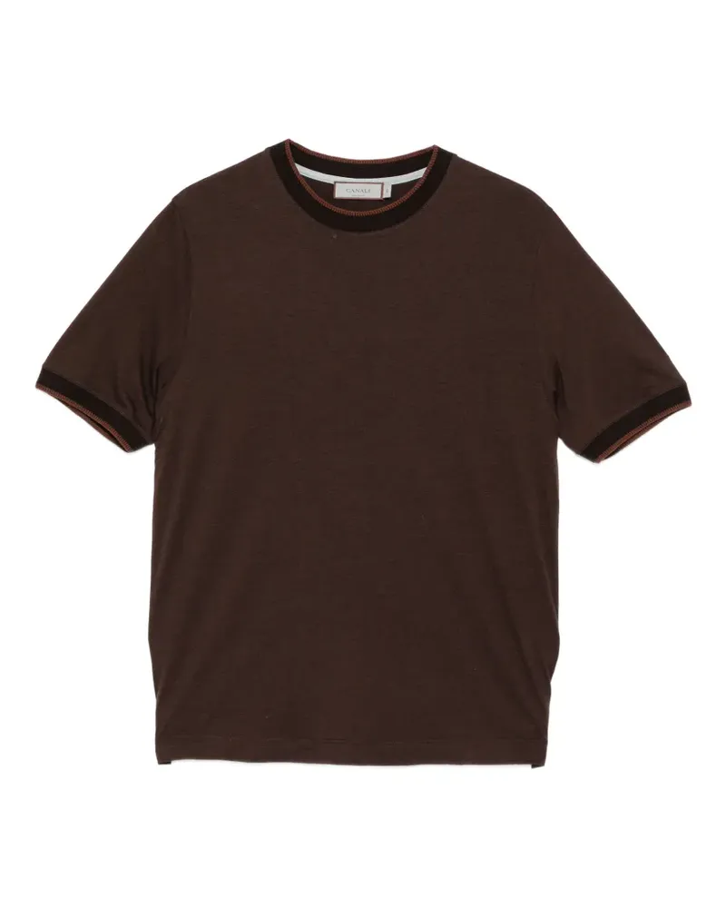 Canali crewneck T-shirt - Braun Braun