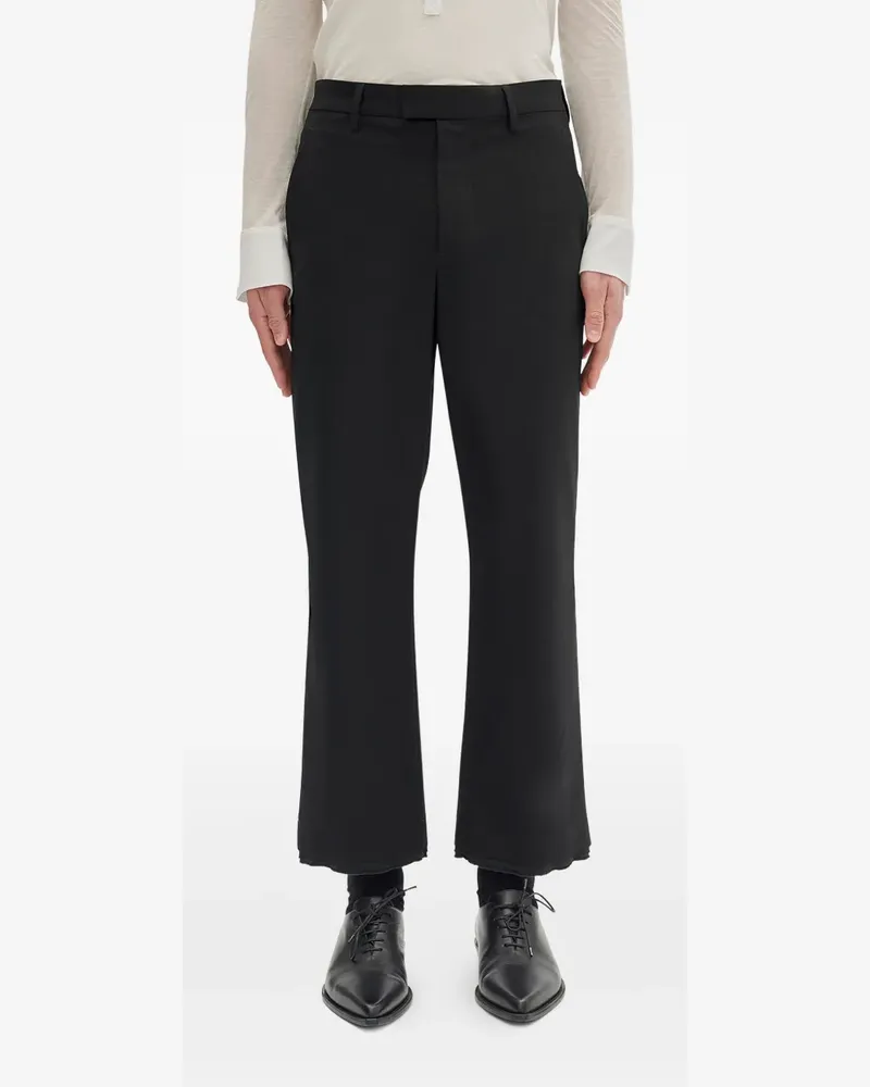 Ann Demeulemeester Ysten Cropped-Hose - Schwarz Schwarz