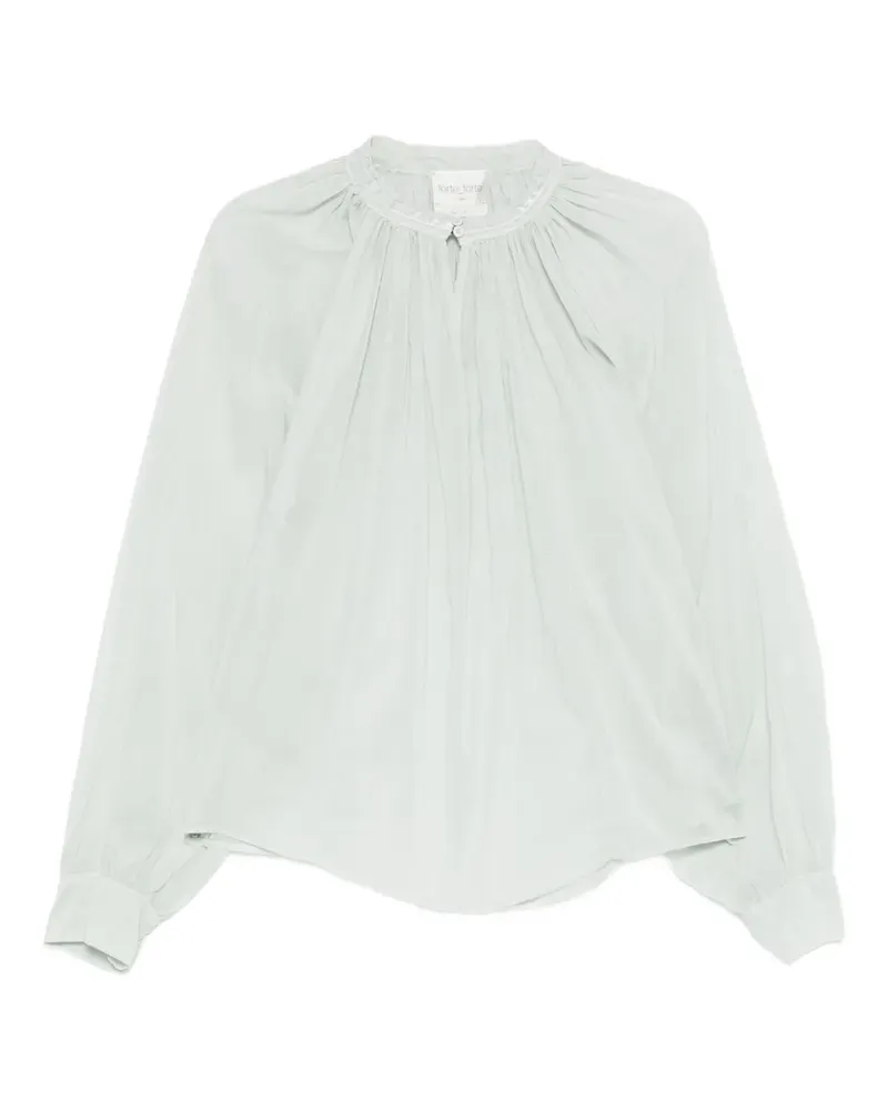 forte_forte Top mit Falten - Blau Blau