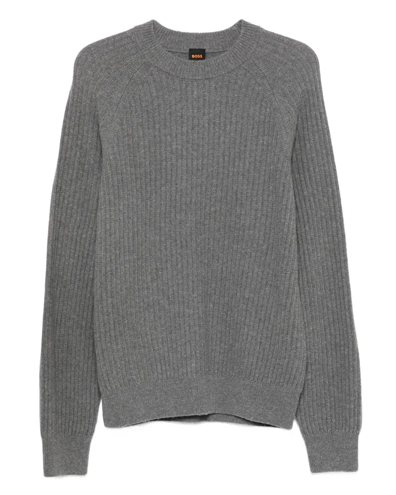 HUGO BOSS Pullover mit Rundhalsausschnitt - Grau Grau