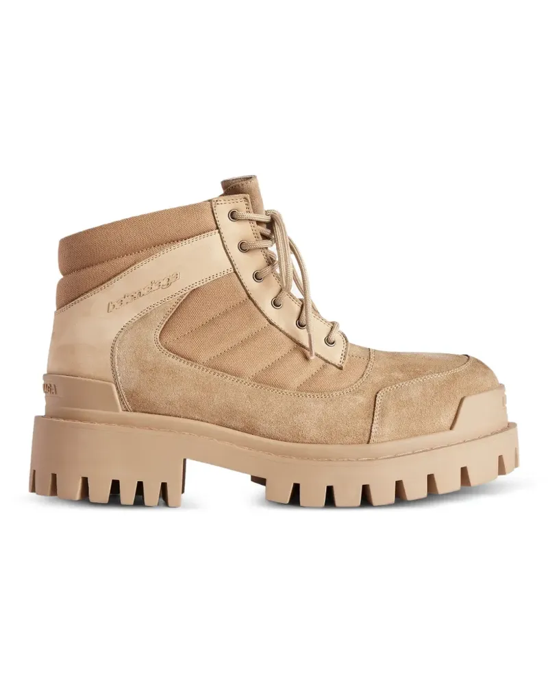 Balenciaga Strike combat boots - Nude Nude