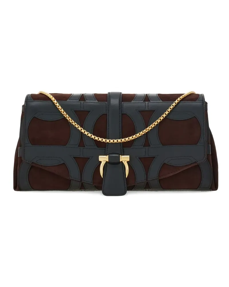 Ferragamo small front-flap crossbody bag - Schwarz Schwarz