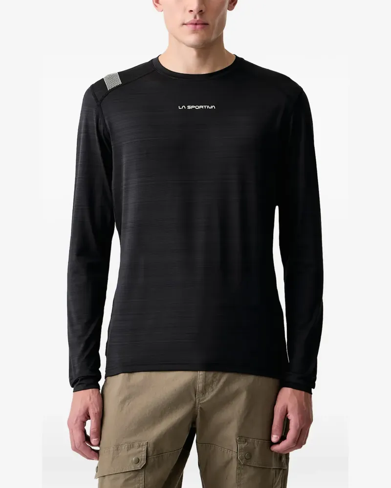 La Sportiva Langarmshirt mit Logo-Print - Schwarz Schwarz