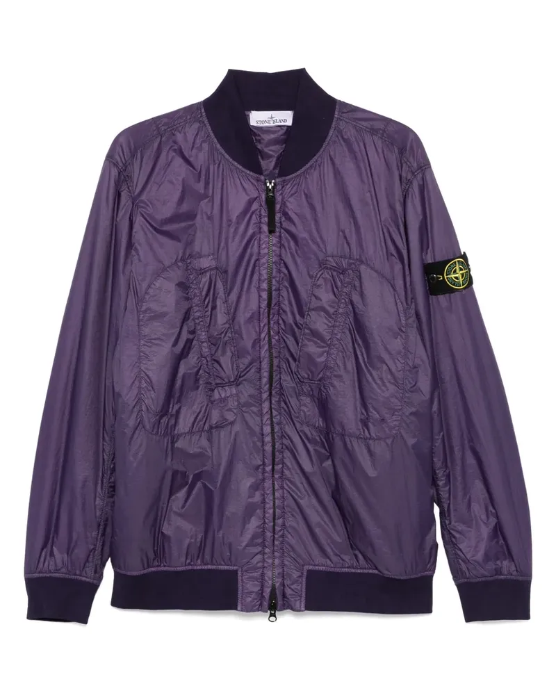 Stone Island Bomberjacke mit Logo-Patch - Violett Violett