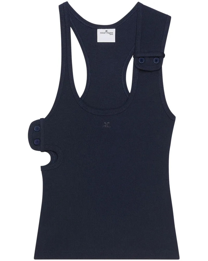 Courrèges 90 Rib Tanktop - Blau Blau
